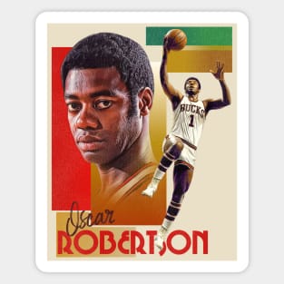 Retro Oscar Robertson Basketball Card Magnet